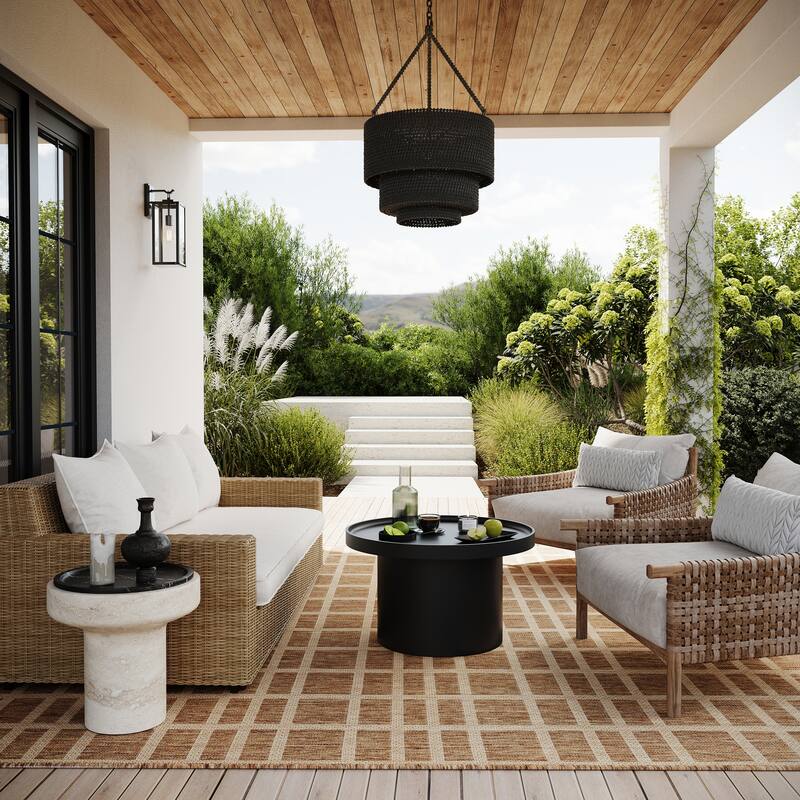 Nuloom Vanya Modern Indoor/Outdoor Area Rug - 6'7" x 9' - Light Brown