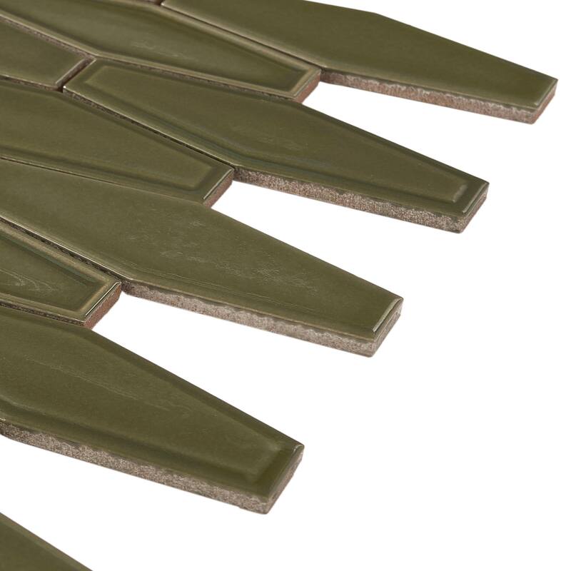 Honeycomb 1.5" x 4.9" Glossy Porcelain Mosaic Tile