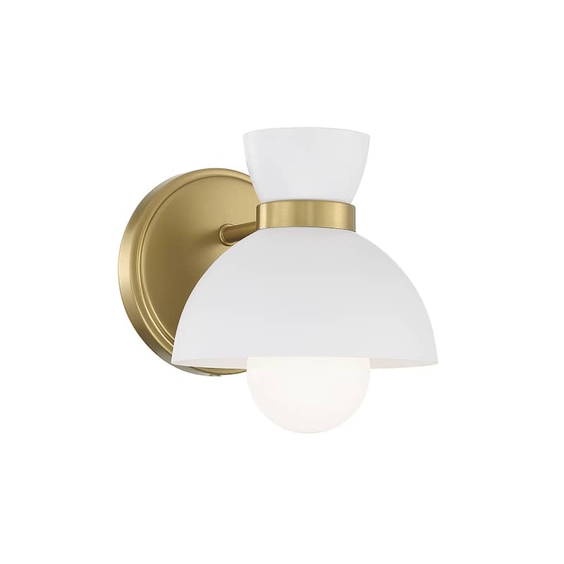 Trade Winds Bonnie 1-Light Wall Sconce in Natural Brass