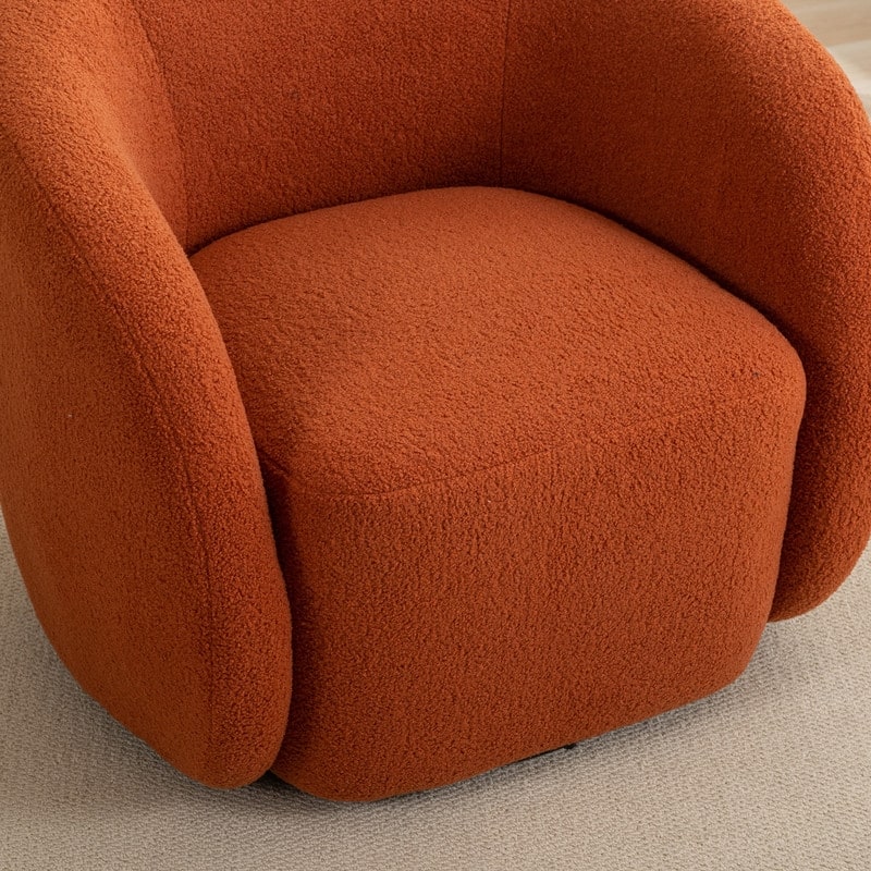 SEYNAR Modern Glam Upholstered 360 Degree Swivel Accent Armchair