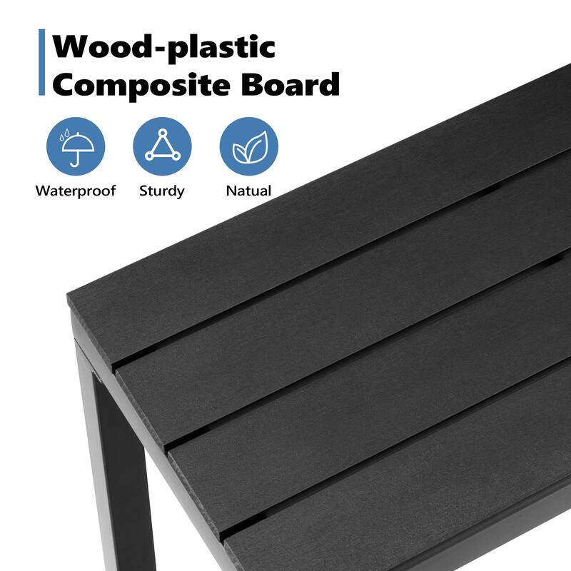 VredHom Outdoor Indoor Patio Rectangular Bar Table Pub Table