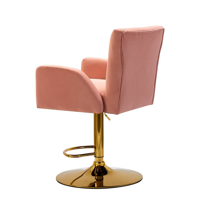 Loreto Modern Tufted Velvet Swivel chair with Adjustable Height Set of 2 by HULALA HOME