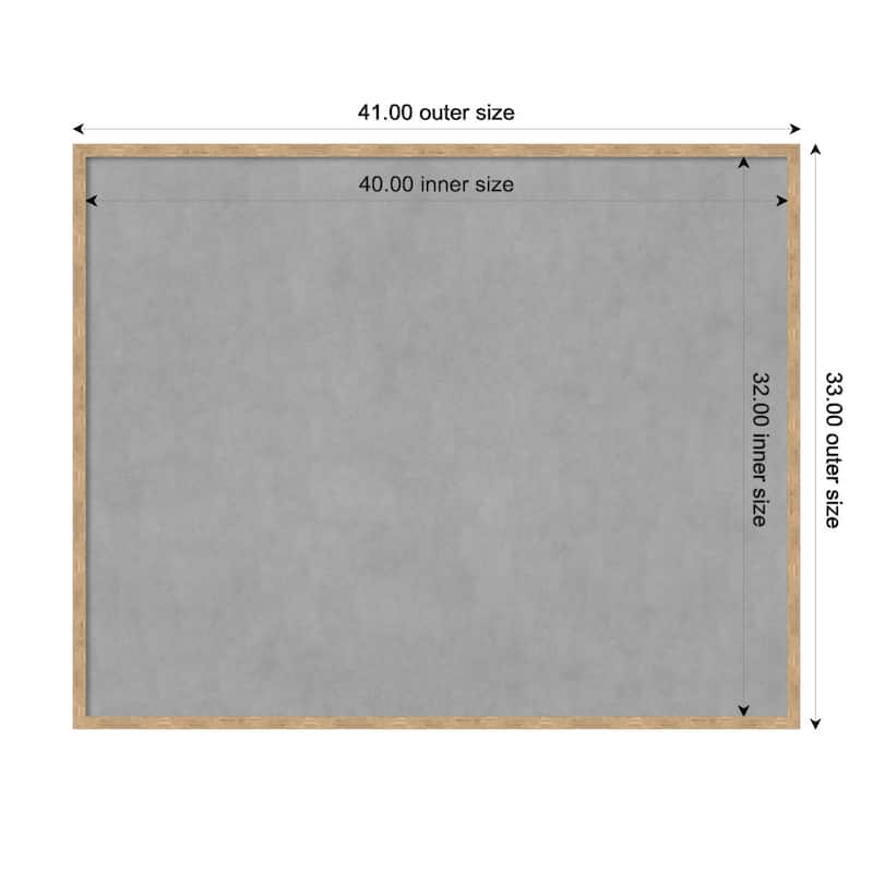 Amanti Art Imprint Light Bronze Framed Magnetic Board - Board Size 40x32