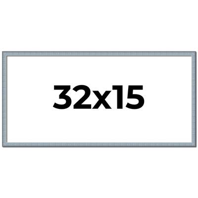 32x15 Frame Rustic Sky Blue Solid Wood Picture Frame | 0.75 Inch