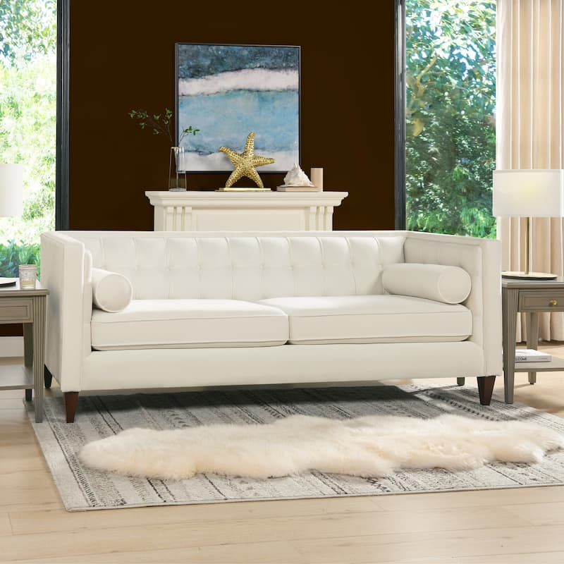 Jack 84" Modern Upholstered Tufted Tuxedo Sofa