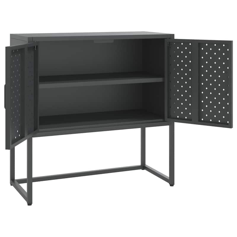 vidaXL Sideboard Storage Buffet Cabinet for Kitchen Living Room Entryway Steel