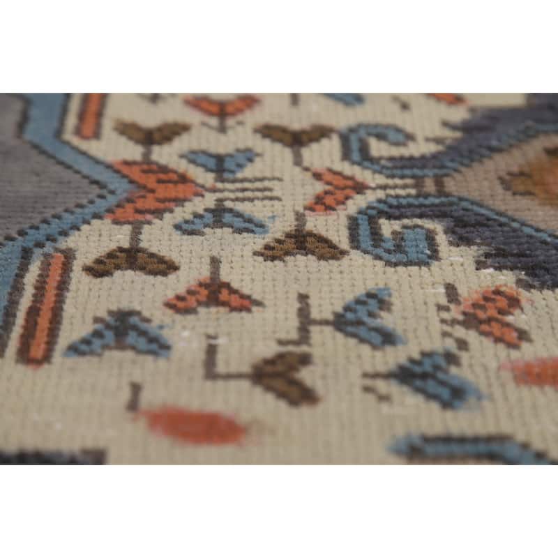 Tabriz Persian Vintage Area Rug Handmade Dining Room Wool Carpet - 6'9" x 9'7"