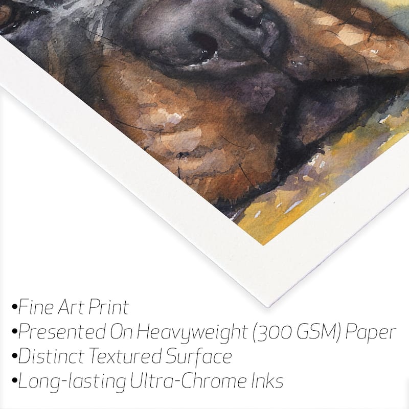 Rottweiler Fine Art Paper Print by George Dyachenko - Multi - 32x24