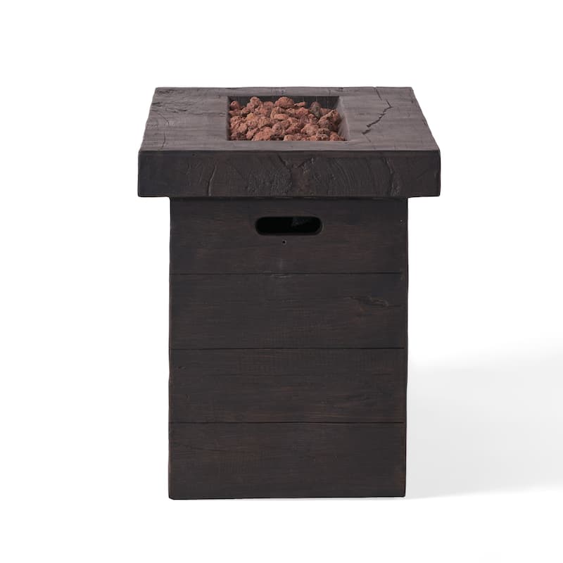 Custer Outdoor 50,000 BTU Lightweight Concrete Fire Pit Table by Christopher Knight Home