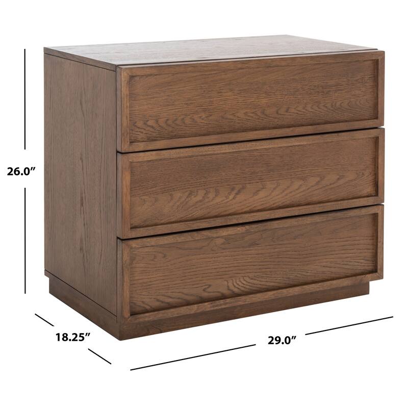 SAFAVIEH Couture Damasa 3-Drawer Wood Chest