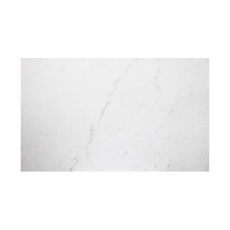 Aurelle Home Pariso Modern White Marble-Top Table - 60" W x 30" H x 36" D