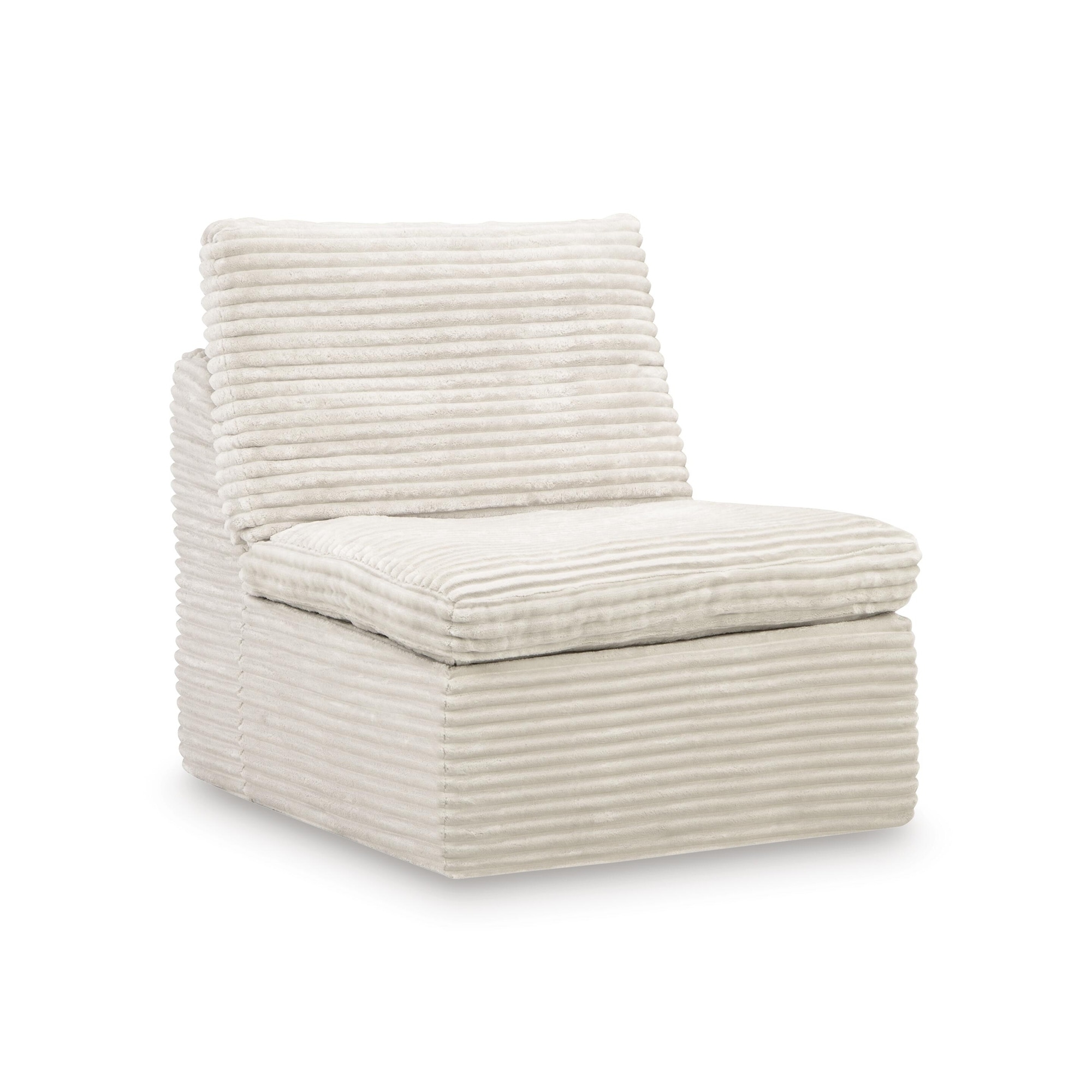 Signature Design by Ashley Vough Ivory Armless Chair - 30"W x 41"D x 35"H