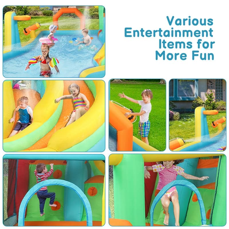 Inflatable Water Slide Bouncy Castle with Air Blower