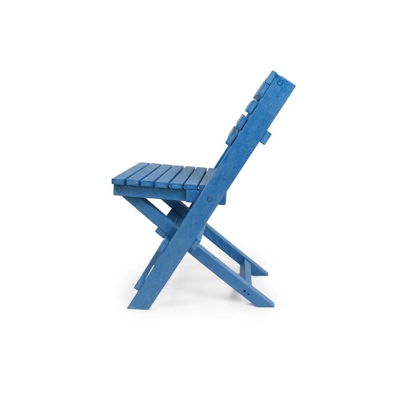 Las Cabos Fully Assembled All-Weather Recycled HDPE Outdoor Folding Bistro Chair