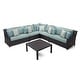 preview thumbnail 10 of 73, Deco 6-piece Corner Sectional Set with by RST Brands Sunbrella Spa Blue