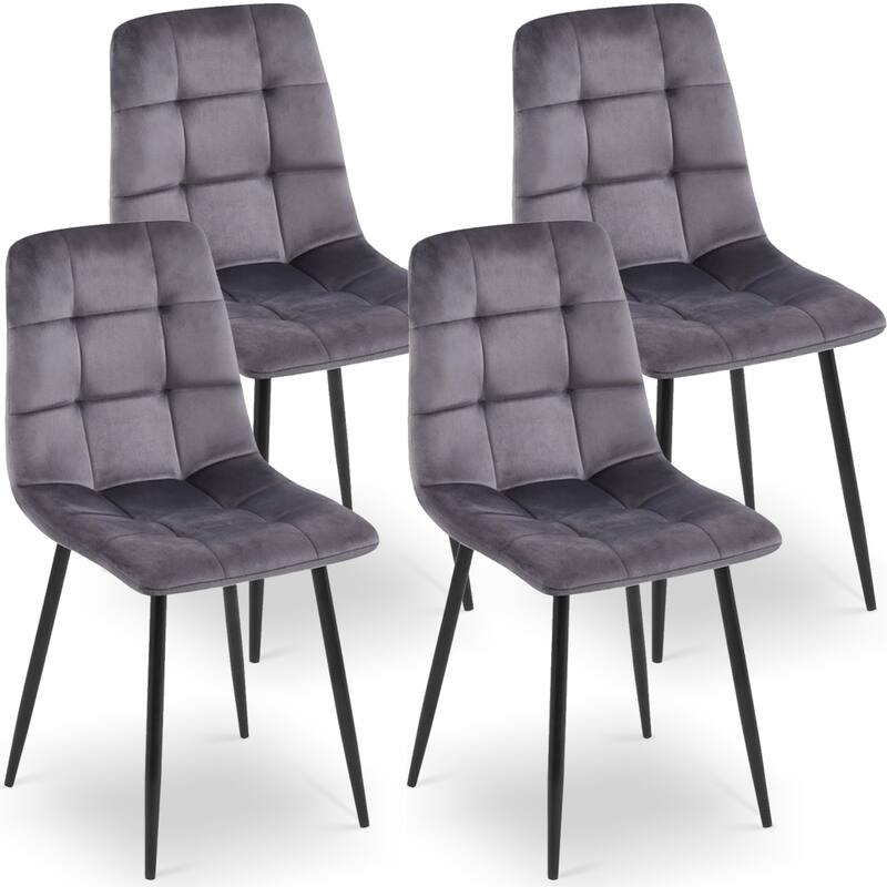 Mid Century Velvet Dining Chairs Set Of 4 for Kitchen Living Room Dining Chair