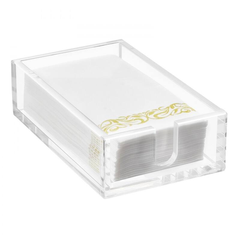 Clear Acrylic Napkin Holder with Durable U-Shaped Design and Easy Access - 9.1 x 5.5 x 2.6 inch
