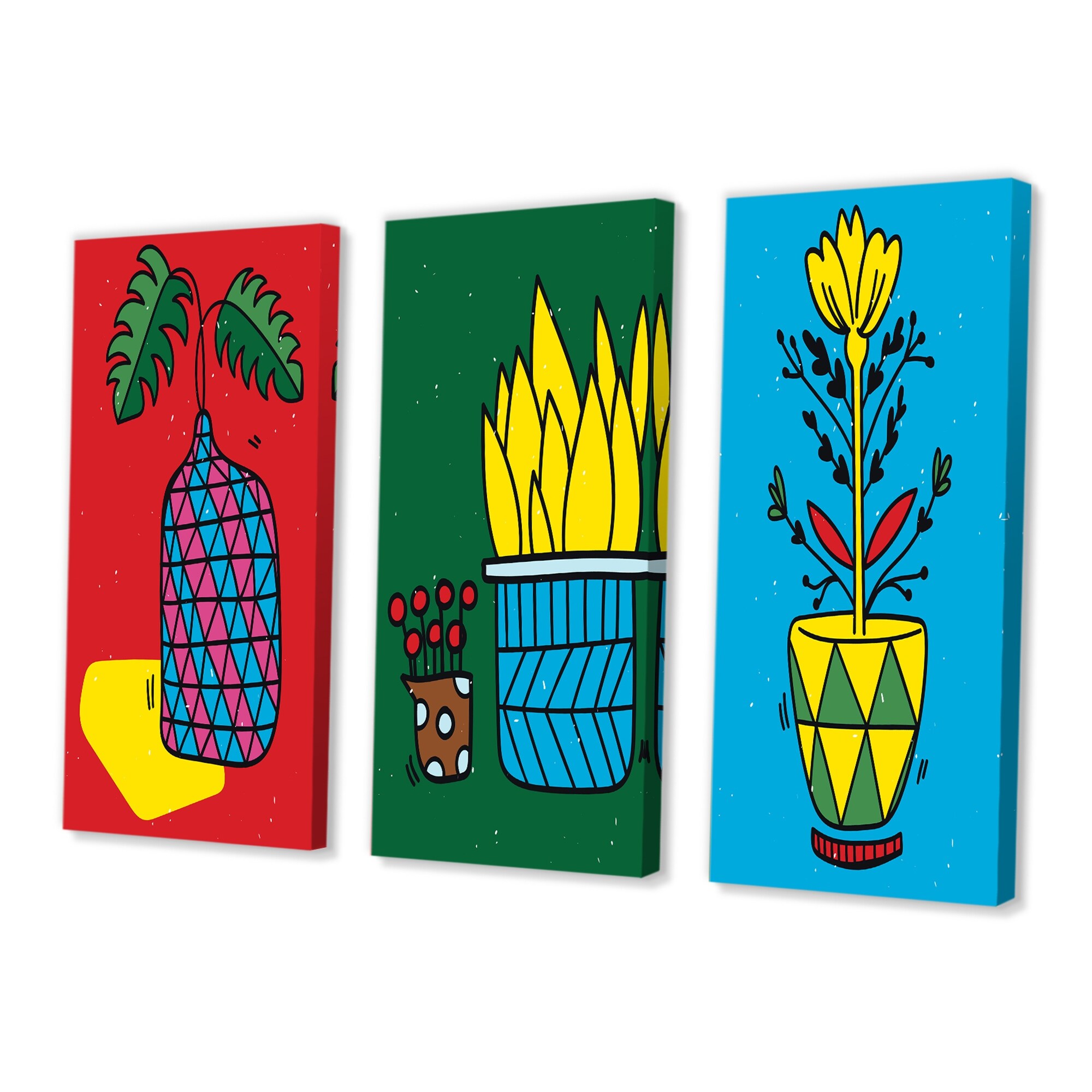 Minimalistic Floral Pop Art I - Vibrant Traditional Wall Art by Designart-image
