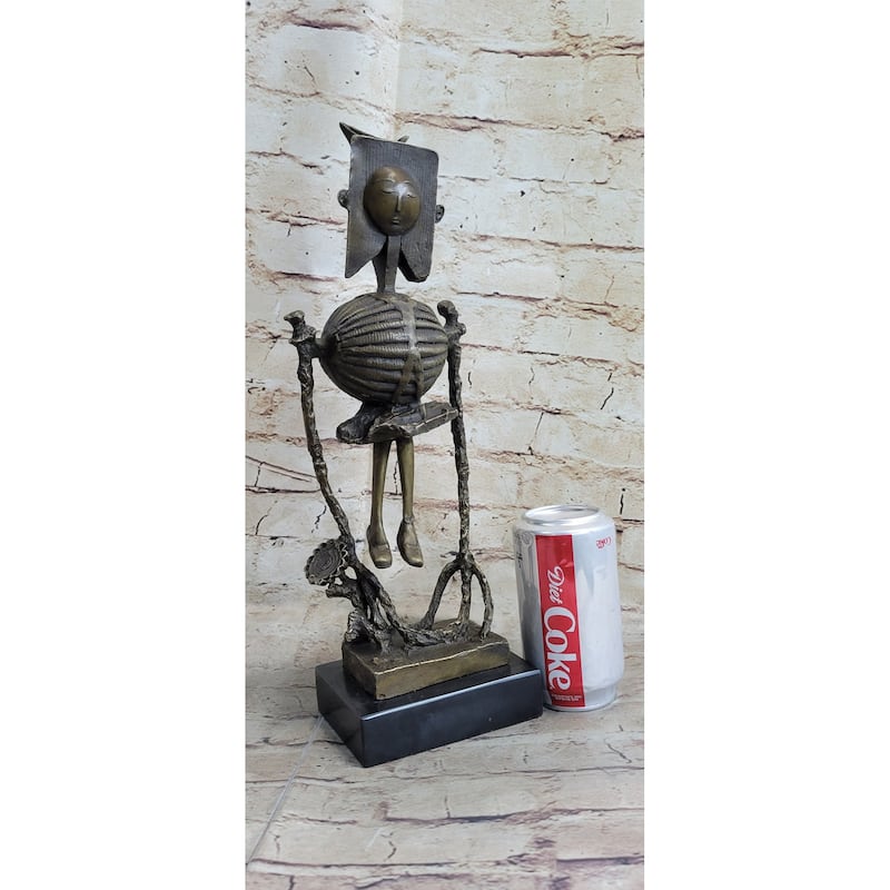 Steampunk Robot Skeleton Bronze Statue Sculpture Figure Modern Art 16 Inches X 6 Inches