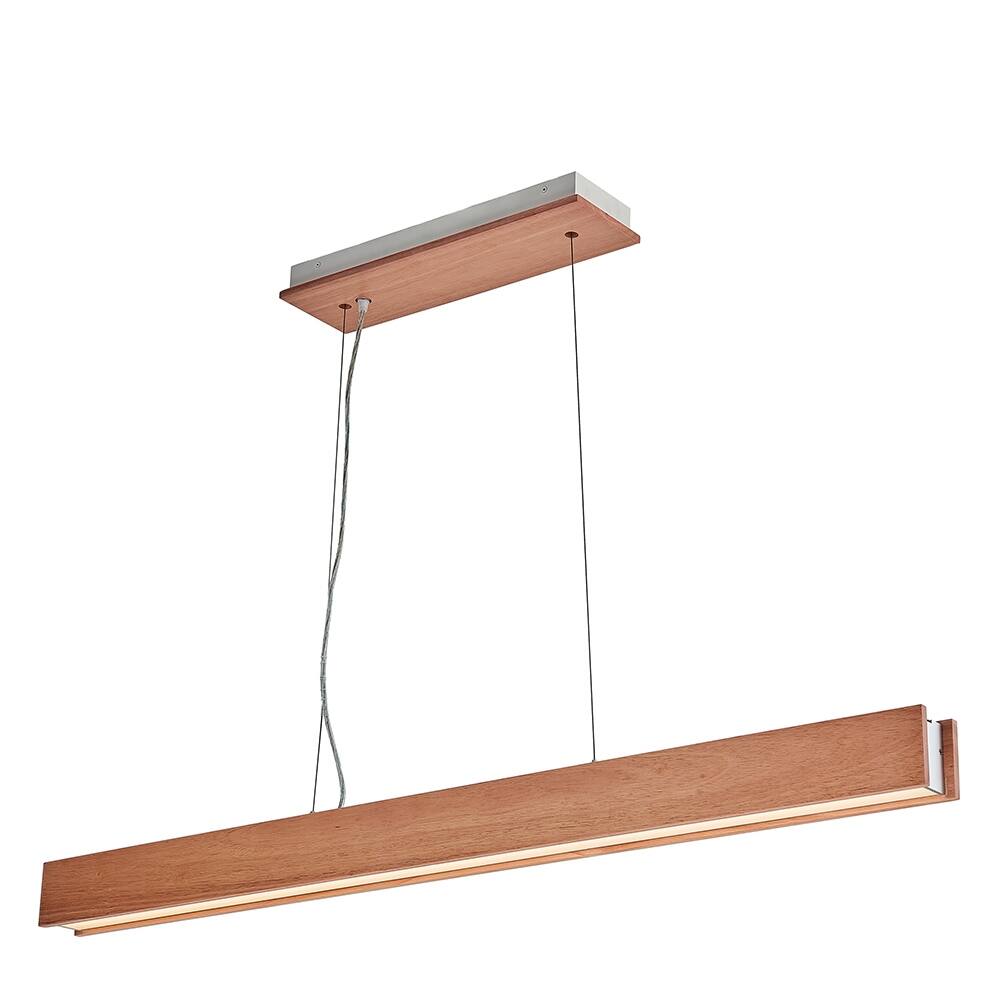 LED 48 inch wood paint linear chandelier