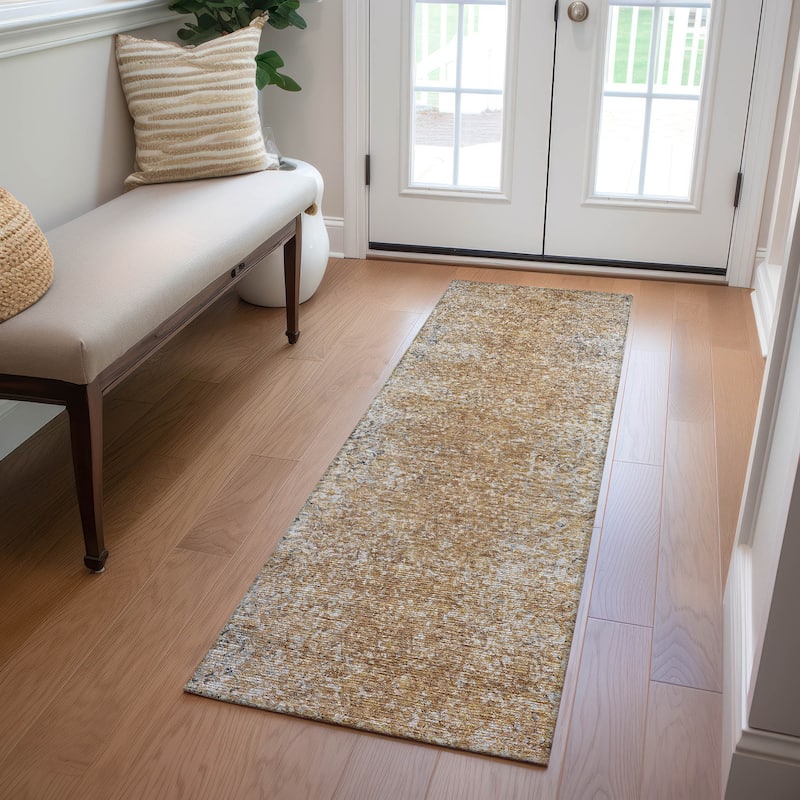 Machine Washable Indoor/ Outdoor Chantille Solid Contemporary Rug