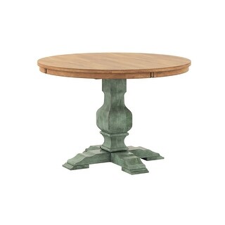 Eleanor Two-tone Round Solid Wood Top Dining Table
