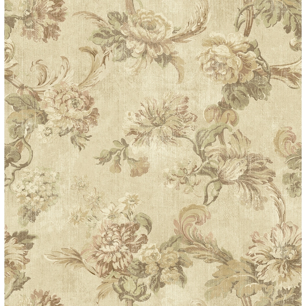 Seabrook Designs Marta Floral Trail Unpasted Wallpaper