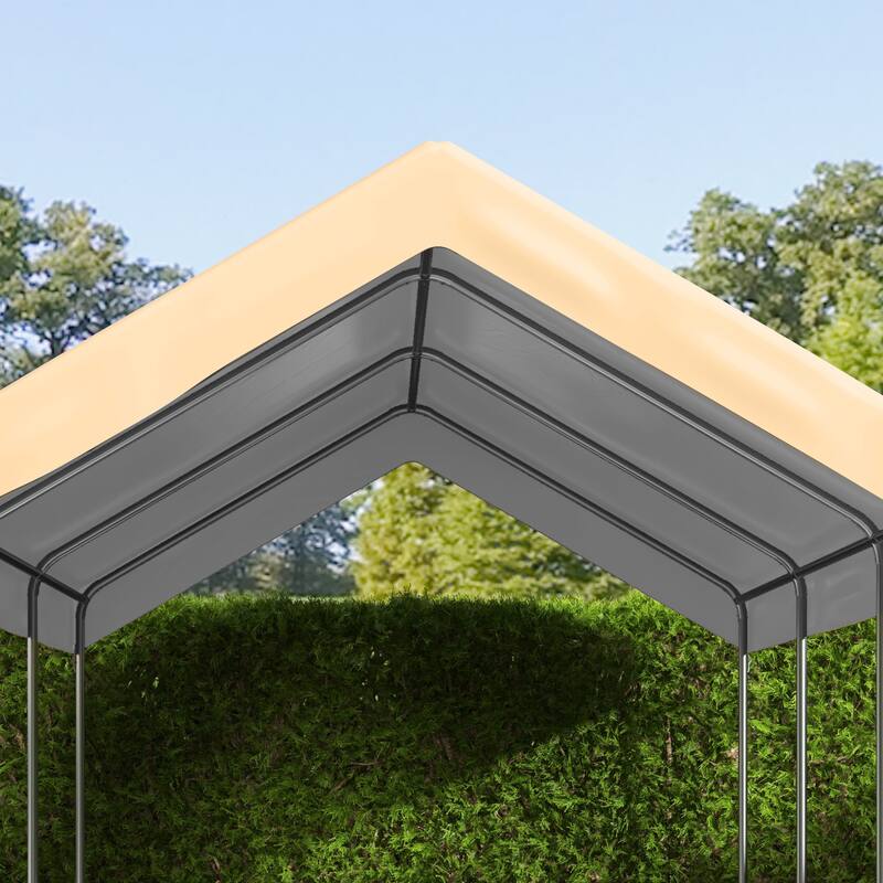 Outsunny 10' x 20' Carport Replacement Top Canopy Cover, Waterproof and UV Protected Garage Car Port Cover