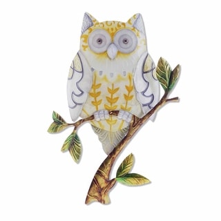 Owl Yellow Wall Decor - 1 x 8 x 9