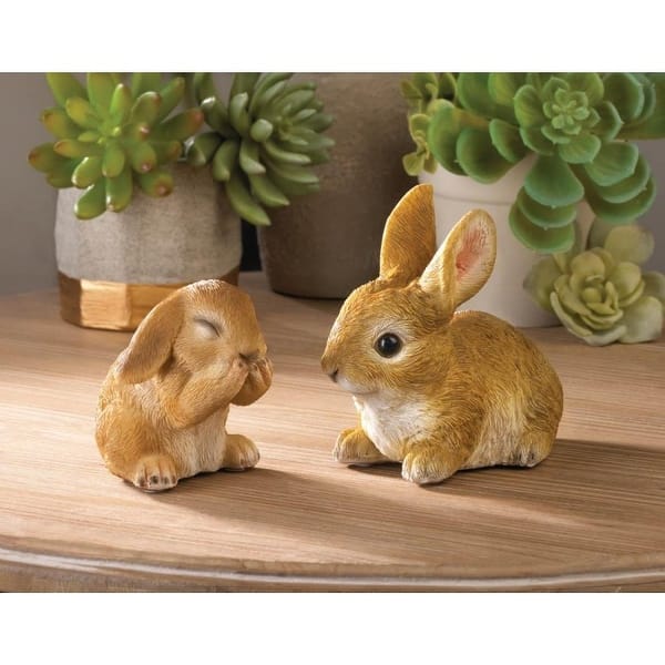 Vivid Bunny Figurine And Happy Bunny Figurine On Sale Overstock 28077243