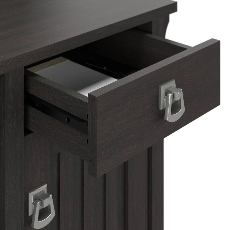 Bush Furniture Salinas Small Computer Desk with Storage Hutch
