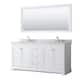 Option White / White Carrara Marble Top / Brushed Gold
