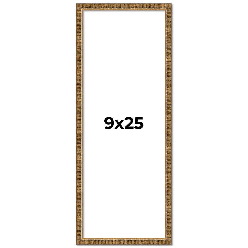 9x25 Frame Gold Solid Wood Picture Frame - Complete Modern Photo Frame