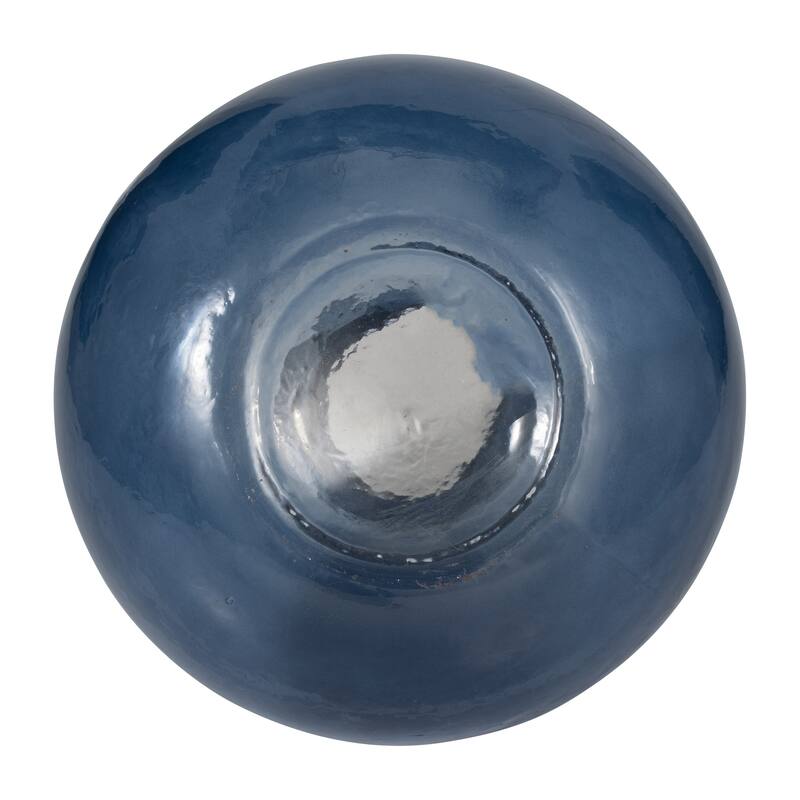 Sagebrook Home Glass Blue Solid Round Balloon Vase