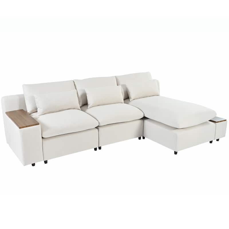 Modular Sectional Sofa with Removable Back Cushions