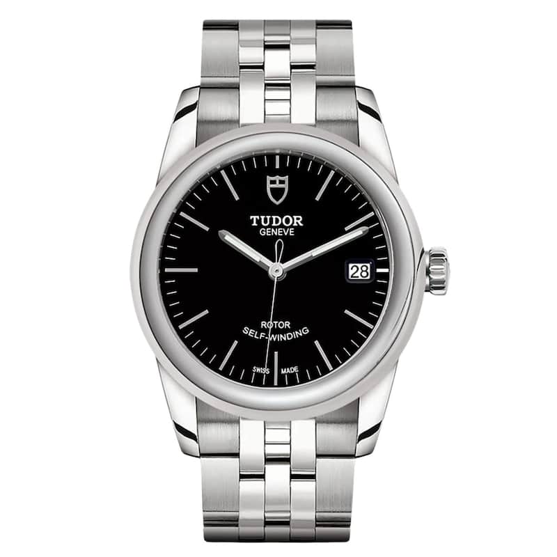 Tudor Men's Glamour Black Dial Watch - M55000-0007 - One Size