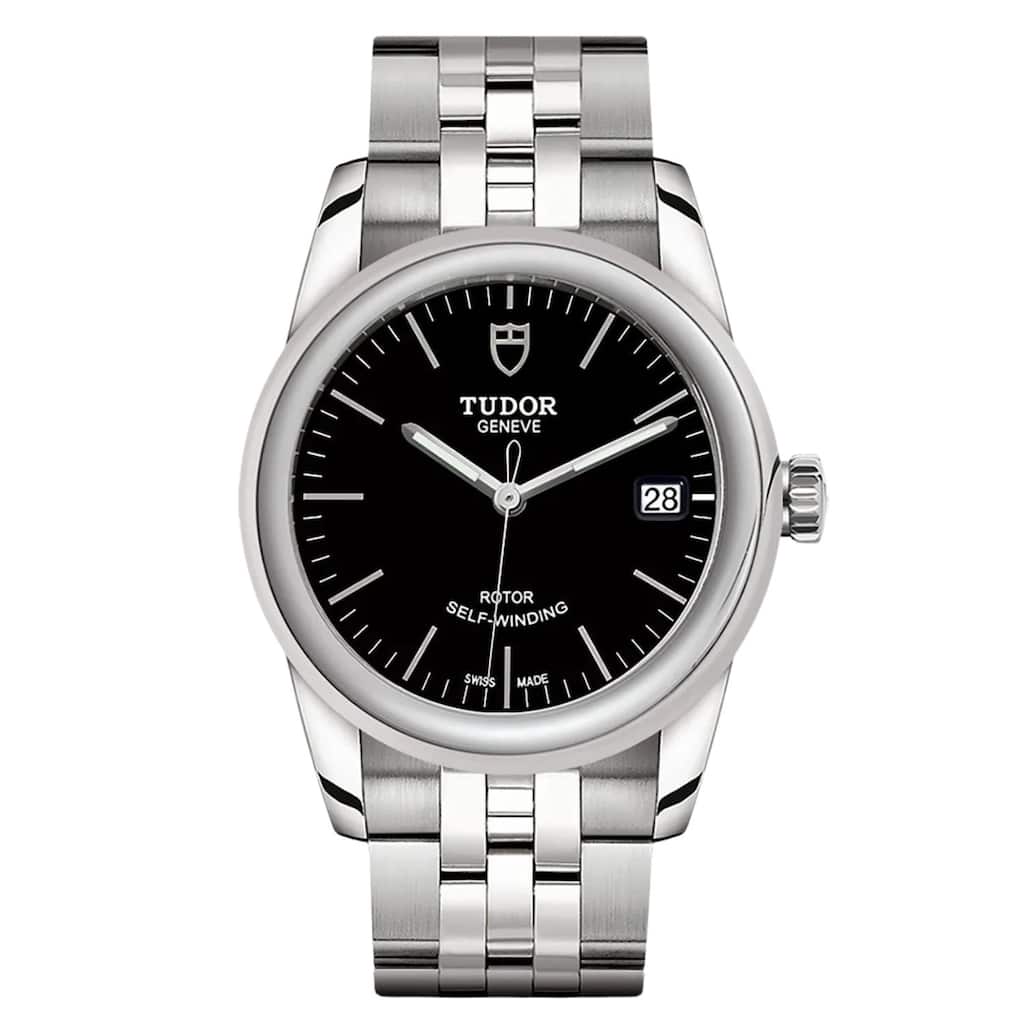 Tudor Men's Glamour Black Dial Watch - M55000-0007 - One Size