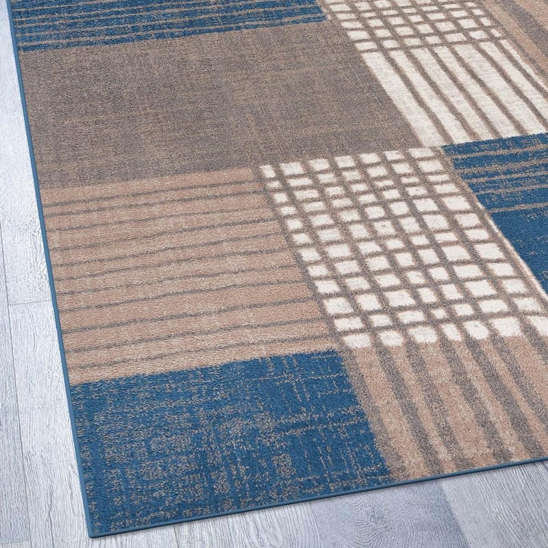 Luxe Weavers Modern Plaid Area Rug, Indoor Rug