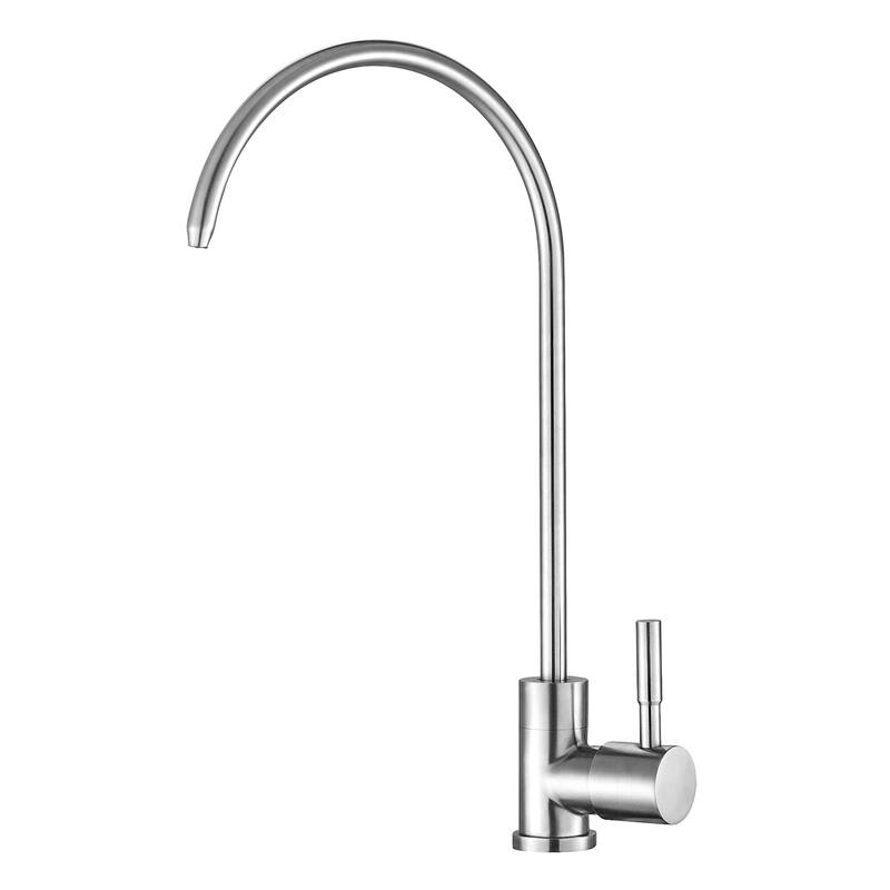 Single-Handle Stainless Steel Filter Drinking Water Kitchen Purifier Beverage Faucet in Brushed Nickel