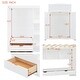 preview thumbnail 3 of 26, Twin Size Wood Loft Bed with Wardrobes, 4 Drawers and 4 Shelves
