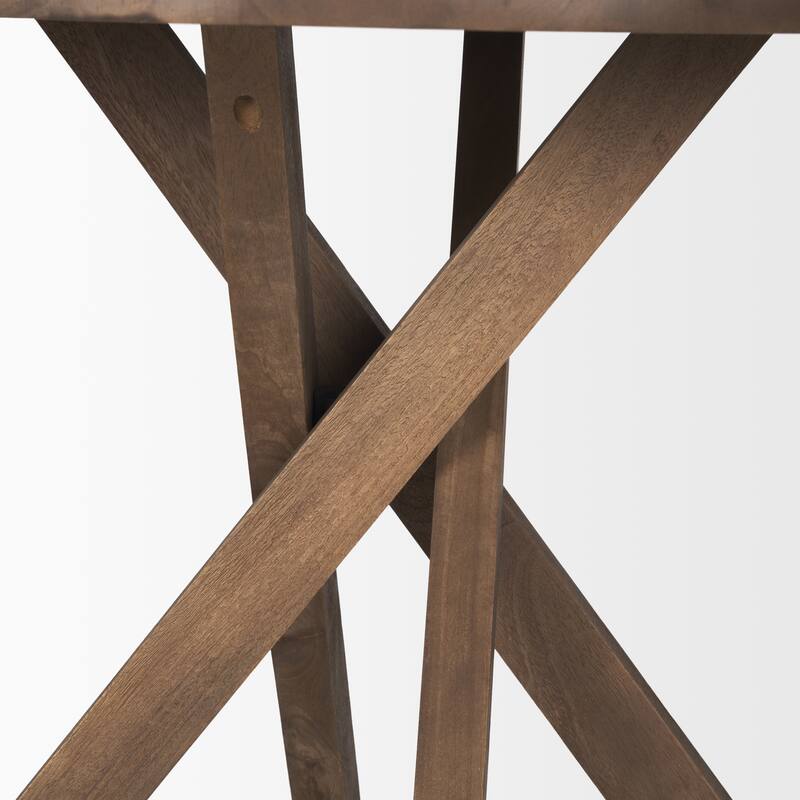 Solana Medium Brown Wood Foyer Table - 32.0L x 32.0W x 30.0H