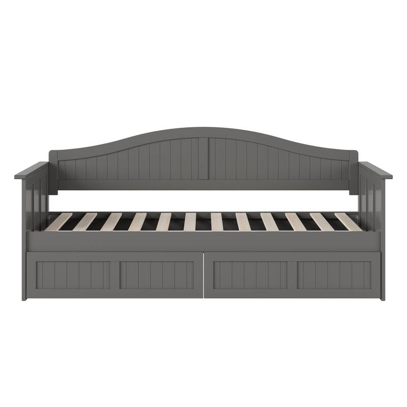 Nantucket Twin Wood Daybed with Set of 2 Drawers