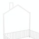 preview thumbnail 25 of 46, Metal House Platform Bed with Guardrail and Chimney