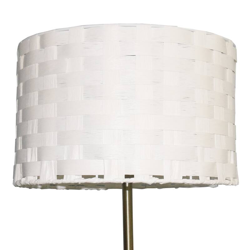 Minimalist Floor Lamp, Slim Standing Light with Neutral Shade for Living Room & Bedroom, Marble Base Floor Lamp - 110V