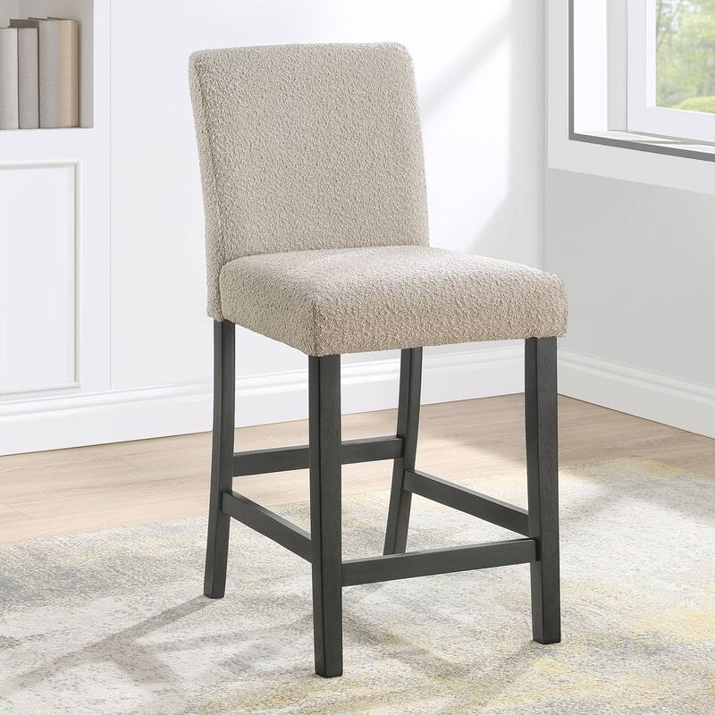 Set of 2 Upholstered Counter Height Dining Chairs