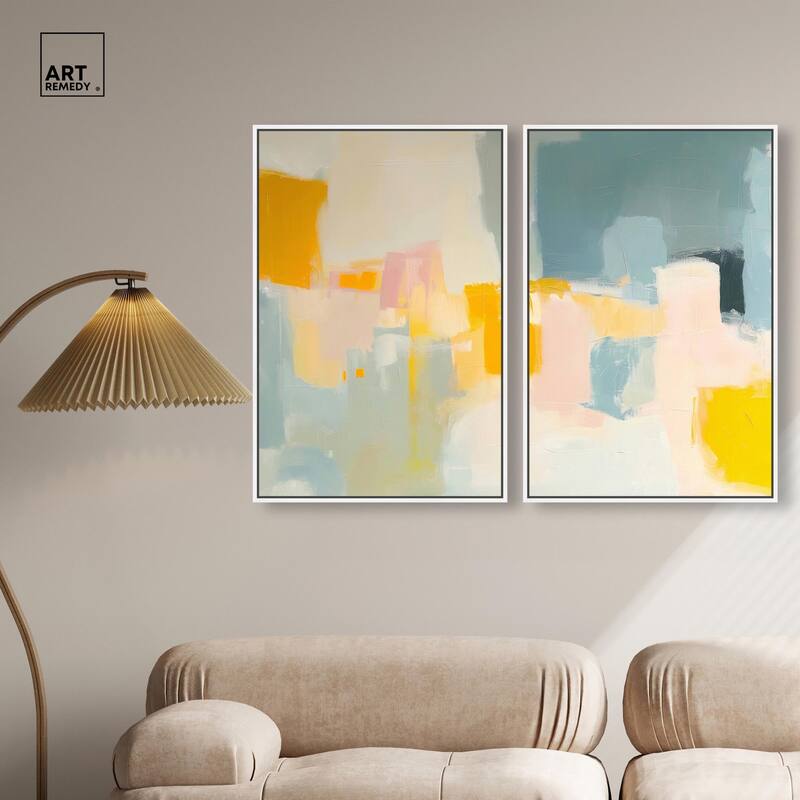 Ocean of Suns I Canvas Set of 2 by Art Remedy