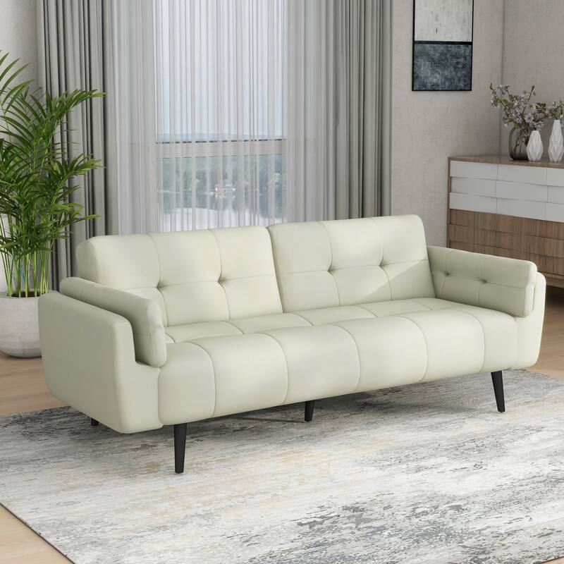 Convertible Futon Sofa Reclining Adjustable Back Couch Bed Sleeper