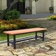 preview thumbnail 13 of 14, Outdoor Anticorrosive Wood Bench With Black Iron Legs