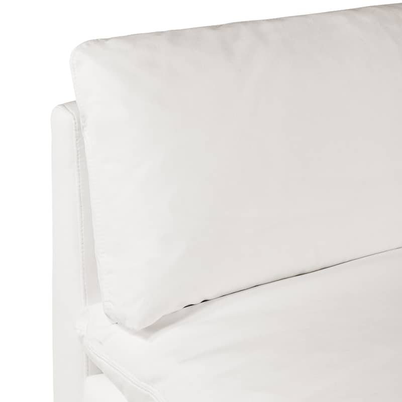 Poly and Bark Davos Armless Chair in Cotton White