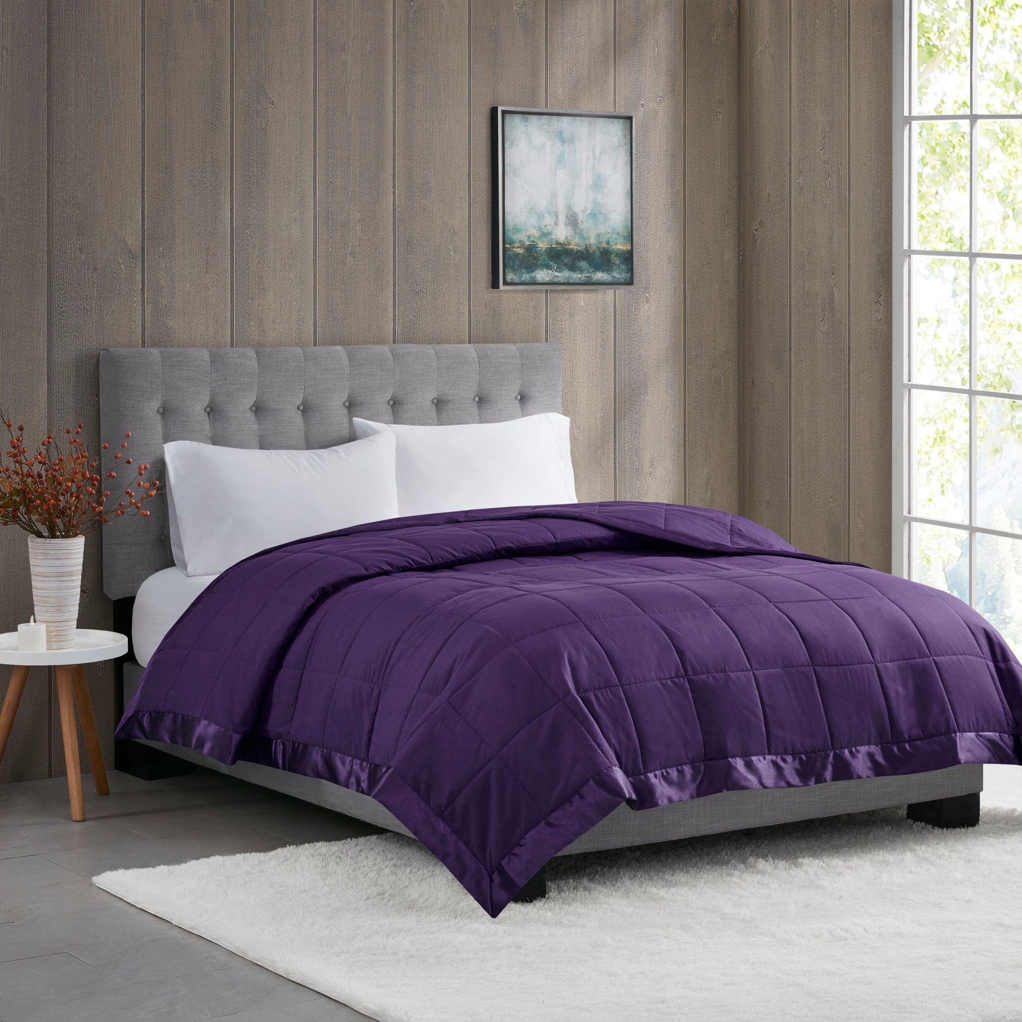 Madison Park Windom Microfiber Down Alternative Blanket Twin Blue